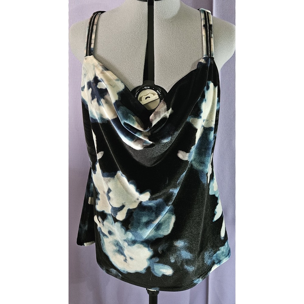 White House Black Market, Black, Cream, Blue, Top, Size: L